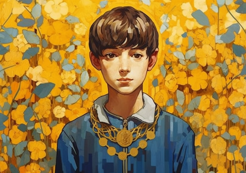 花丛中黄色花丛儿童节节日可爱小孩男孩一个人简约背景插画,插画/手绘图,插画/手绘图库,插画/手绘图下载,插画/手绘